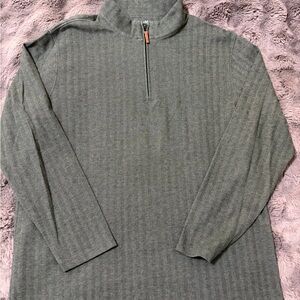 MIZZEN + MAIN Mens XL PULLOVER QUARTER ZIP GREEN PERFORMANCE GOLF 1/4